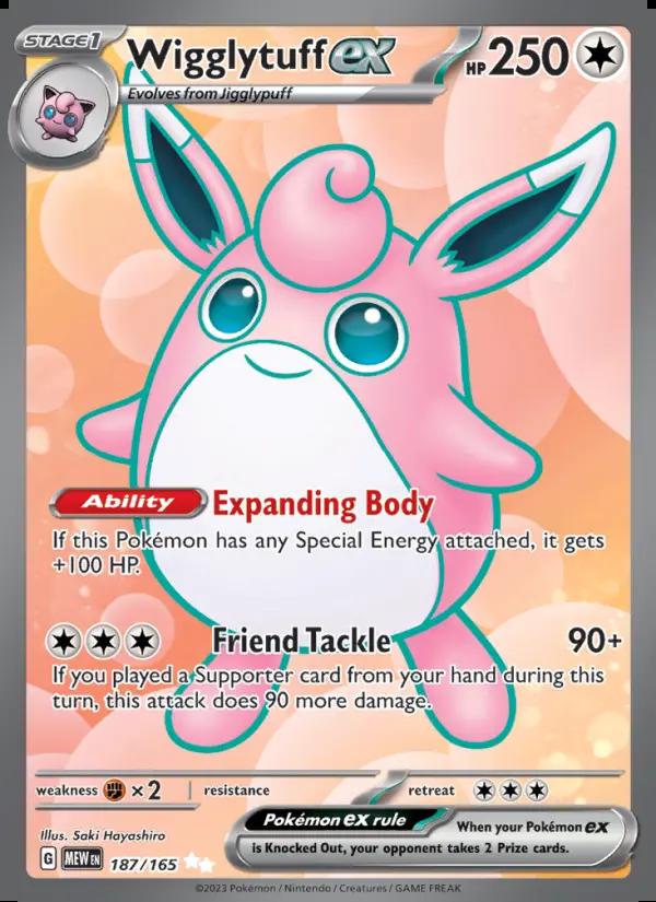 Wigglytuff ex (187/165) 151 MEW187 9 151 Kardix Exchange