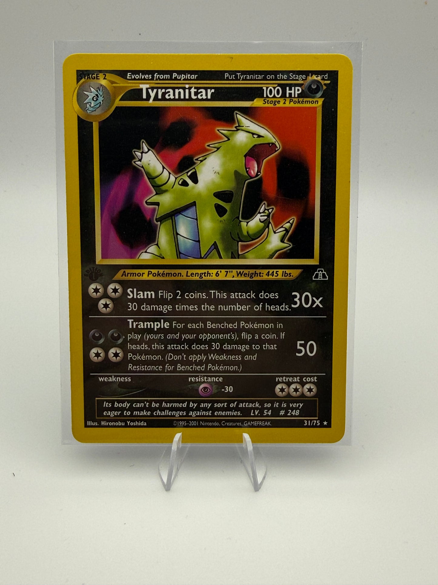 Tyranitar 3/75 1st Edition Neo Discovery Holo Rare (2001) – WOTC Vintage