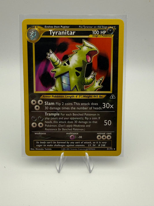 Tyranitar 3/75 1st Edition Neo Discovery Holo Rare (2001) – WOTC Vintage