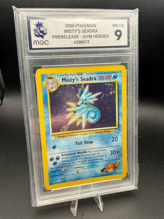 Misty’s Seadra Prerelease 9/132 – Gym Heroes 2000 | MGC 9 Graded