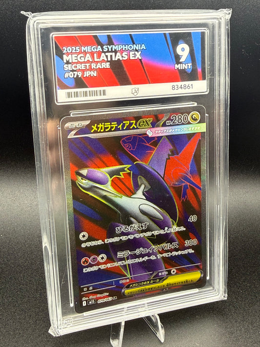 Mega Latias ex Secret Rare 079/JPN – Japanese 2025 | ACE Grading 9