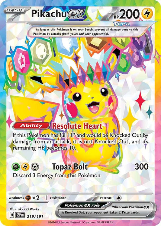 Pikachu ex (219/250) Surging Sparks SSP219 19 Surging Sparks Kardix Exchange 
