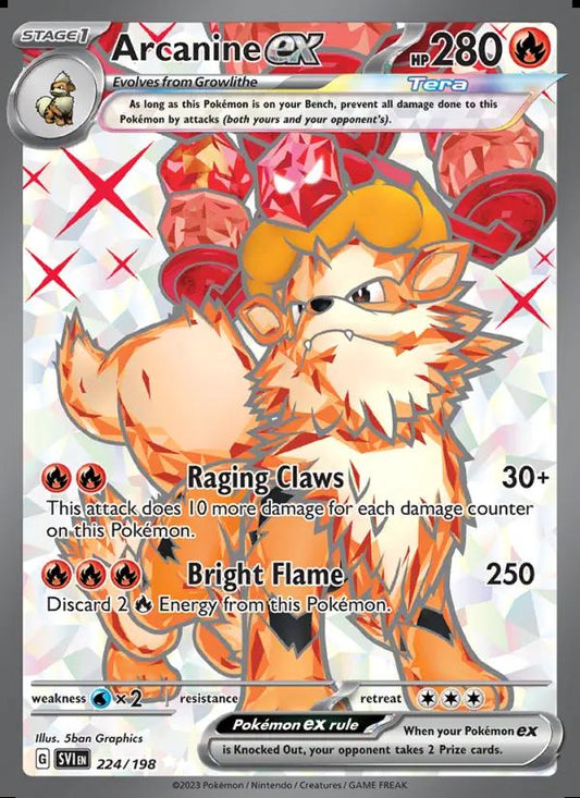 Arcanine ex (224/198) Scarlet and Violet SVI224 9 Scarlet and Violet Kardix Exchange 